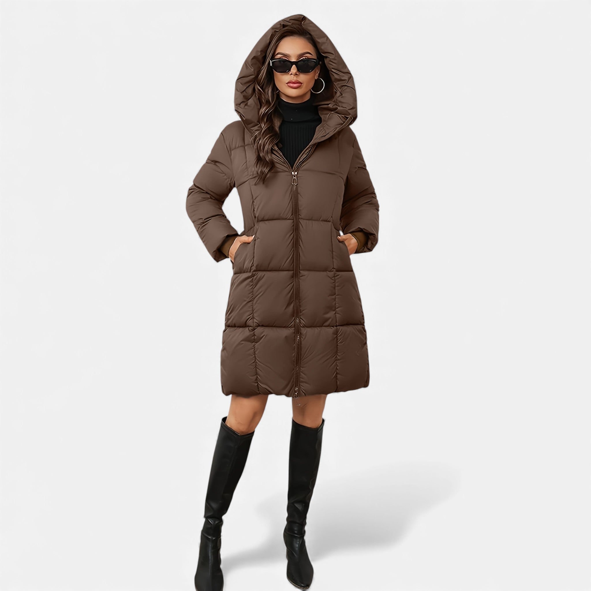 Luzeva | Women’s Classic Hooded Winter Coat – Refined Warmth