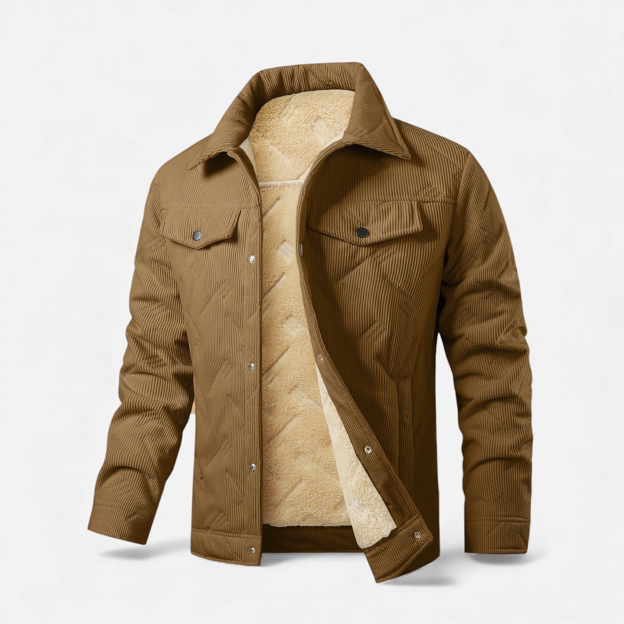 Luzeva | Men’s Heritage Fleece Coat – Winter Classic Elegance