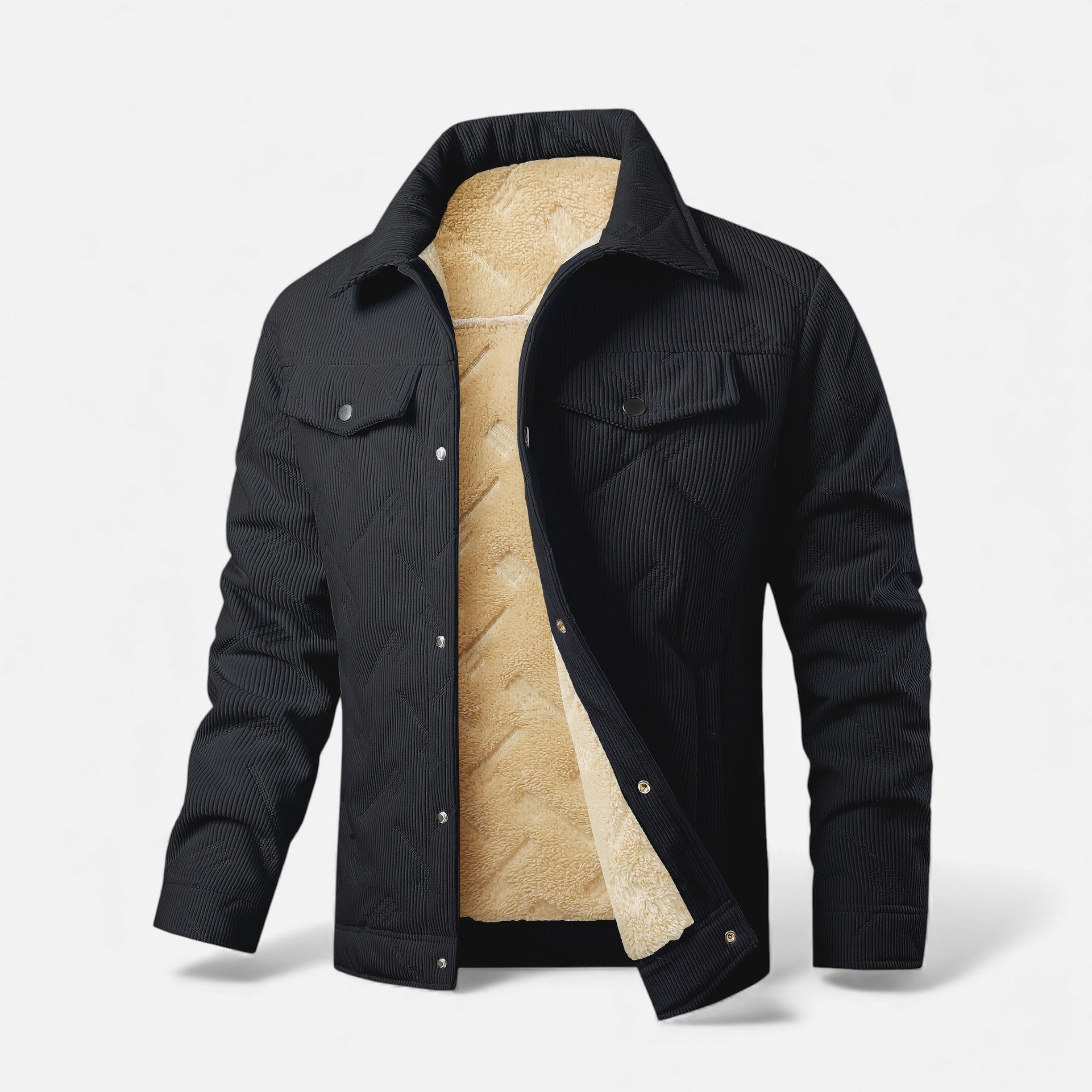 Luzeva | Men’s Heritage Fleece Coat – Winter Classic Elegance