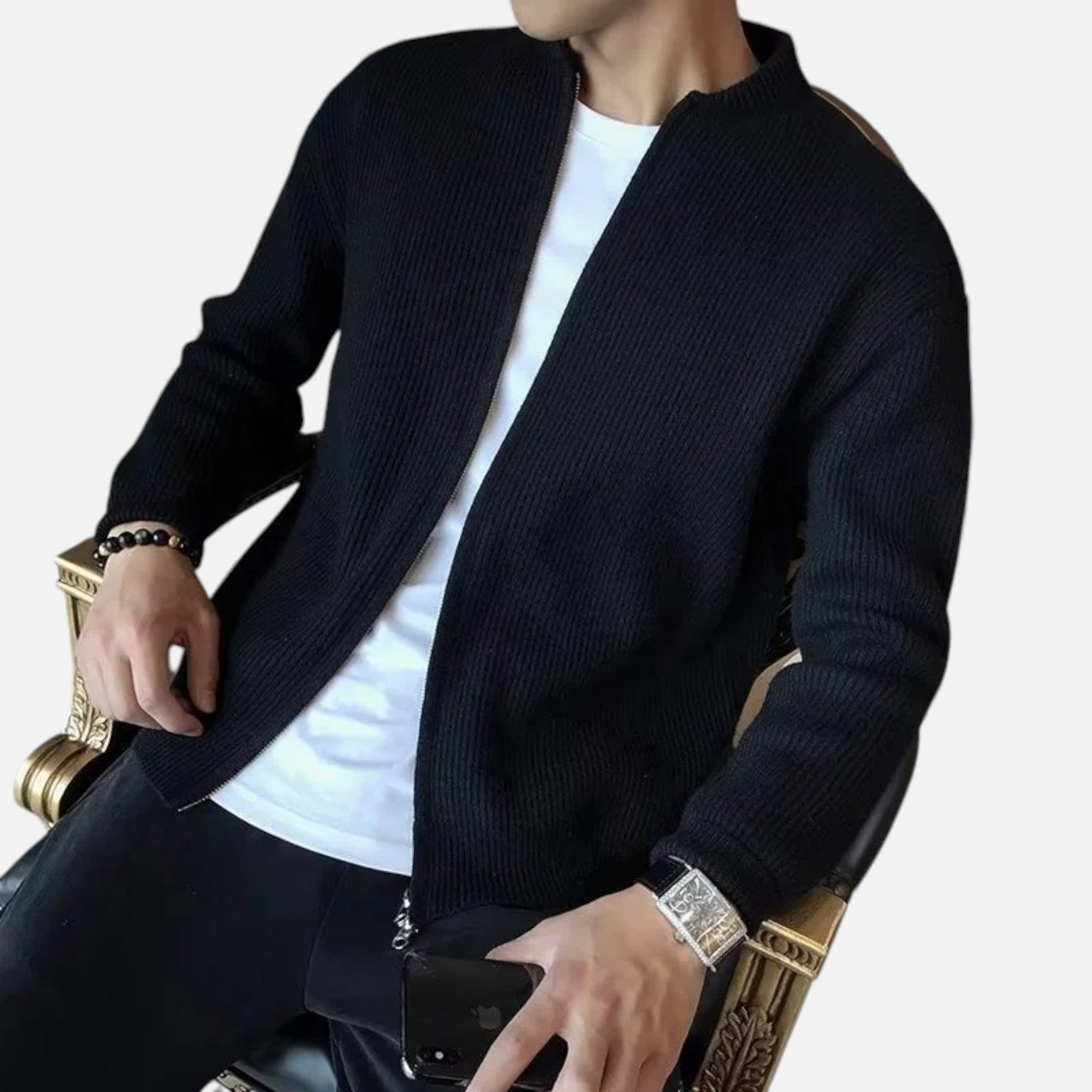 Luzeva | Men’s Heritage Knit Sweater Coat