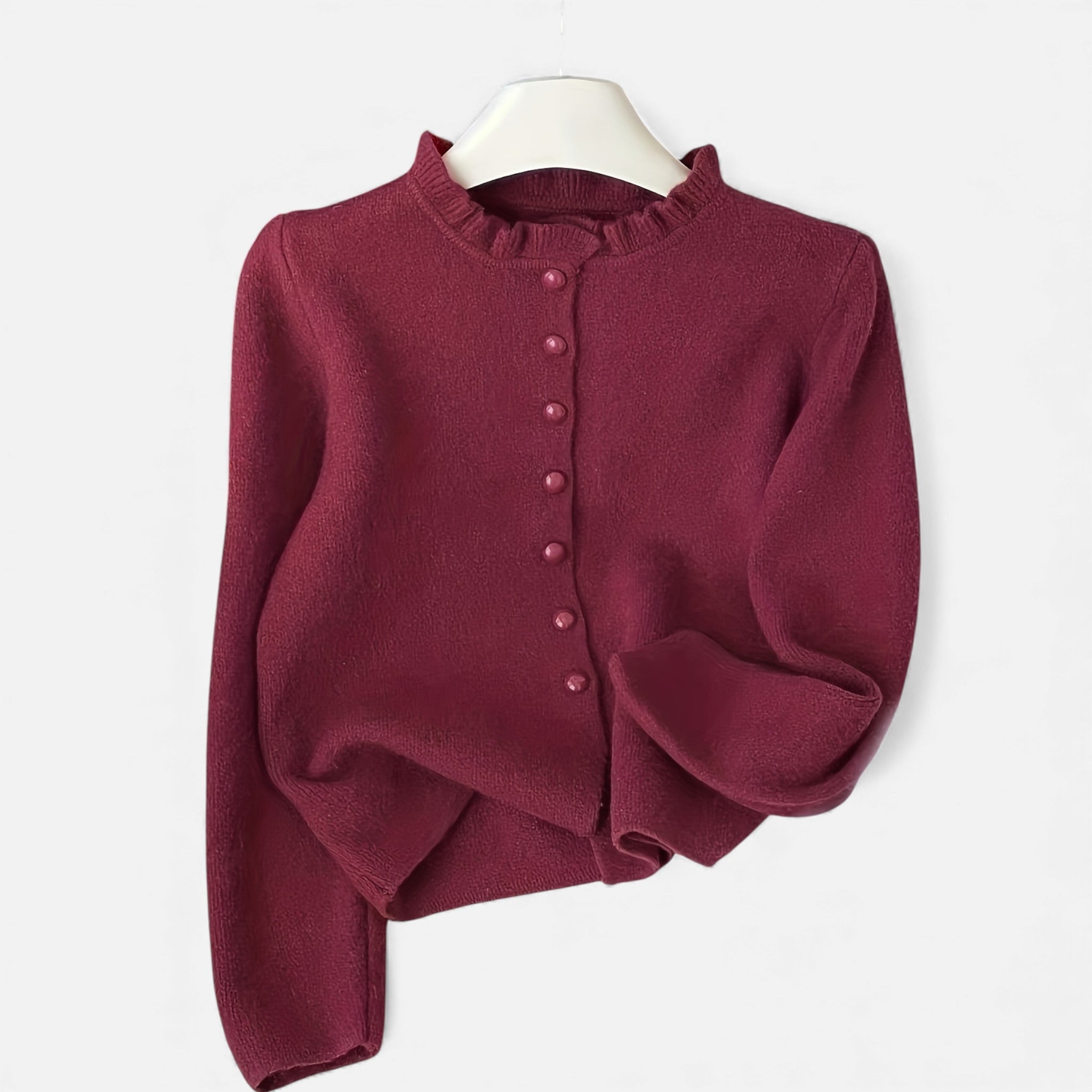 Luzeva | Women’s French-Inspired Ruffle Knit Cardigan