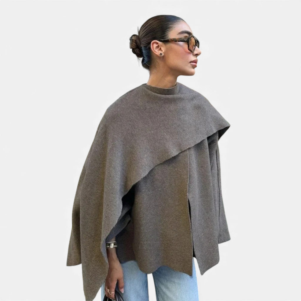 Luzeva | Women’s Chic Split Scarf Coat – Timeless Comfort