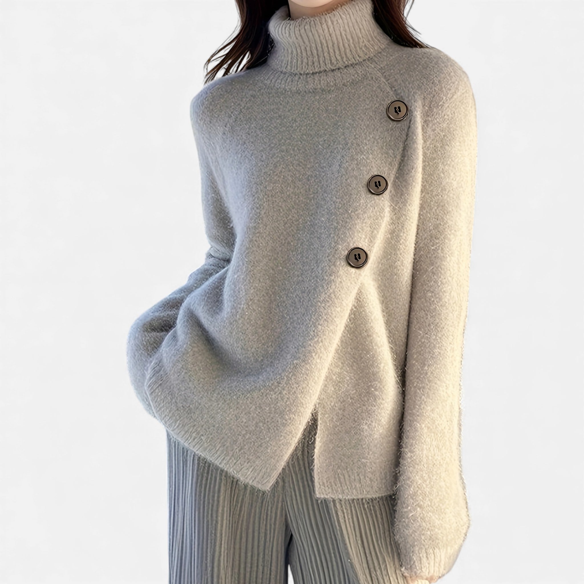 Luzeva | Women’s Elegant High Neck Sweater – Timeless Comfort