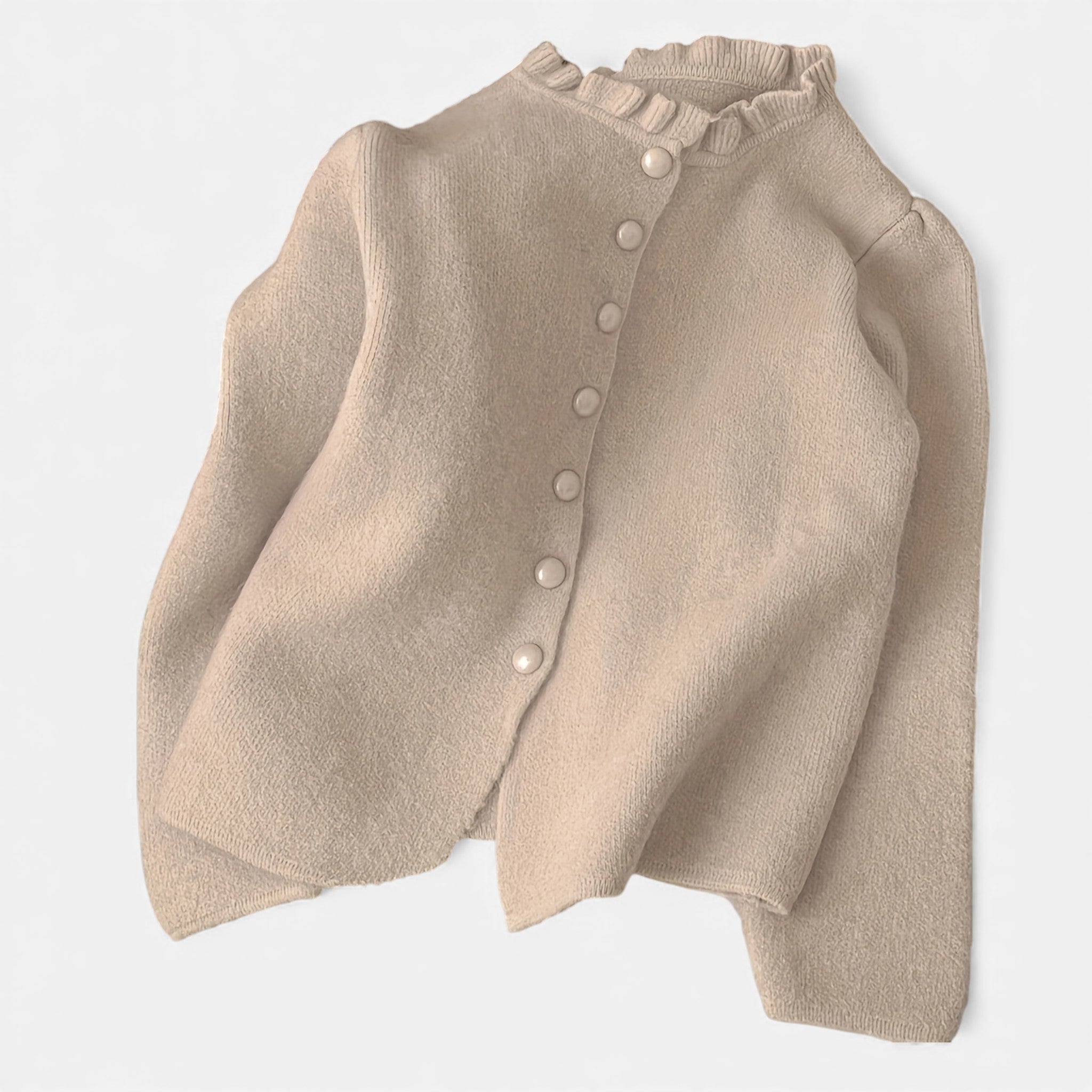 Luzeva | Women’s French-Inspired Ruffle Knit Cardigan