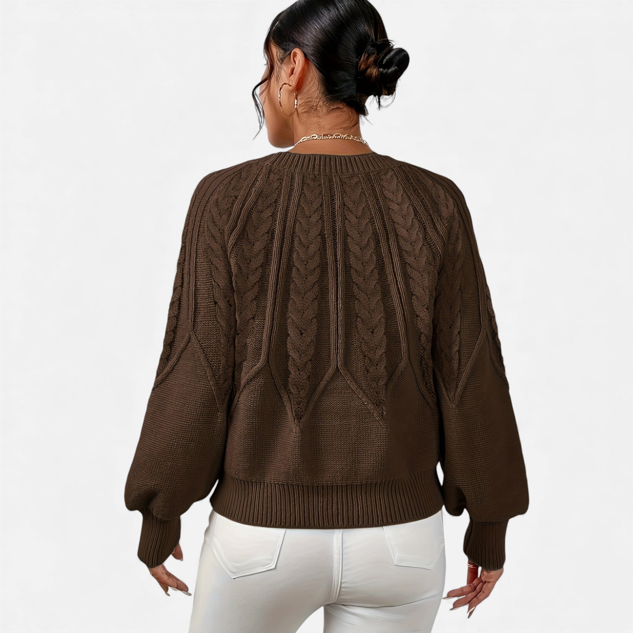 Luzeva | Women’s Heritage Cable Knit Sweater – Timeless Comfort