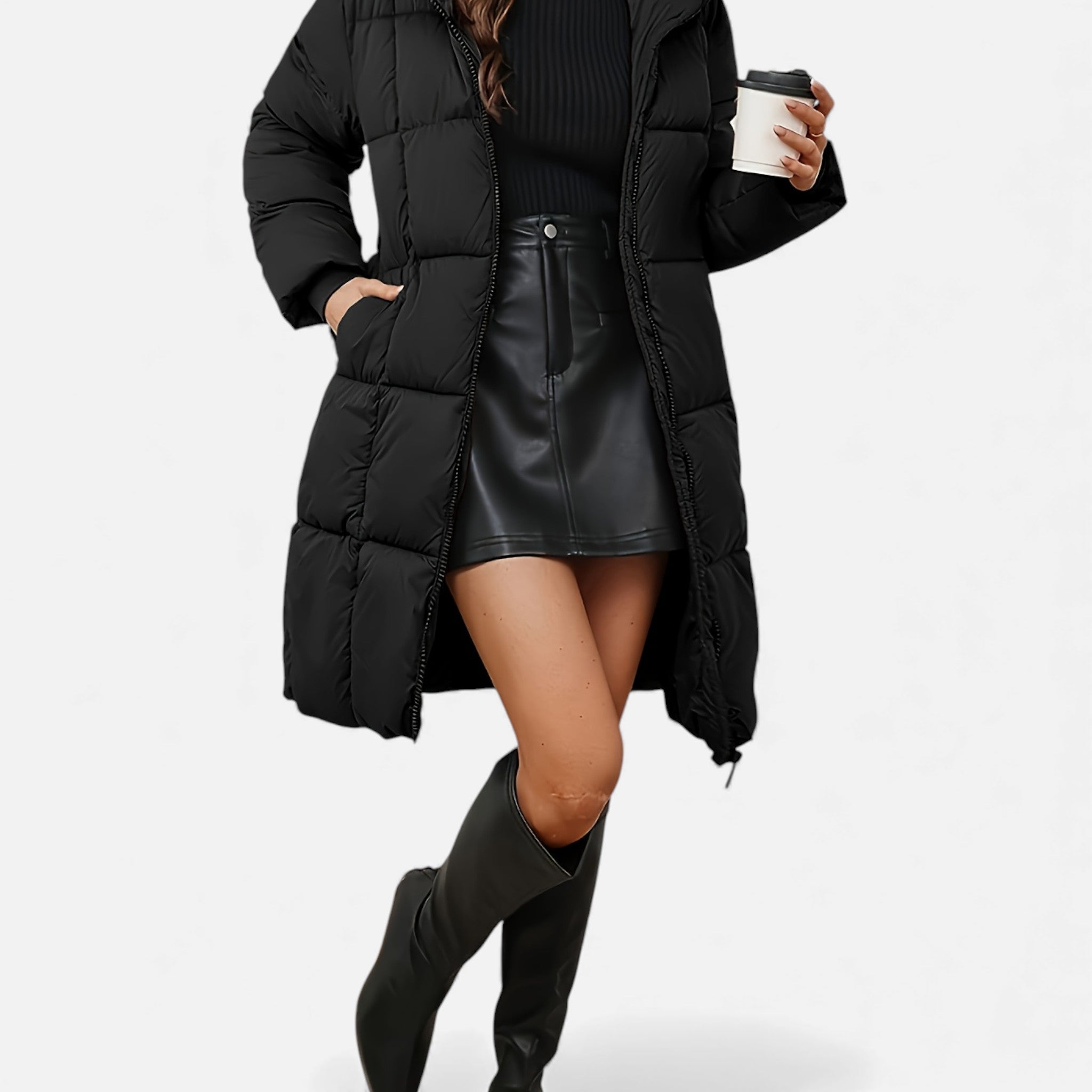 Luzeva | Women’s Classic Hooded Winter Coat – Refined Warmth