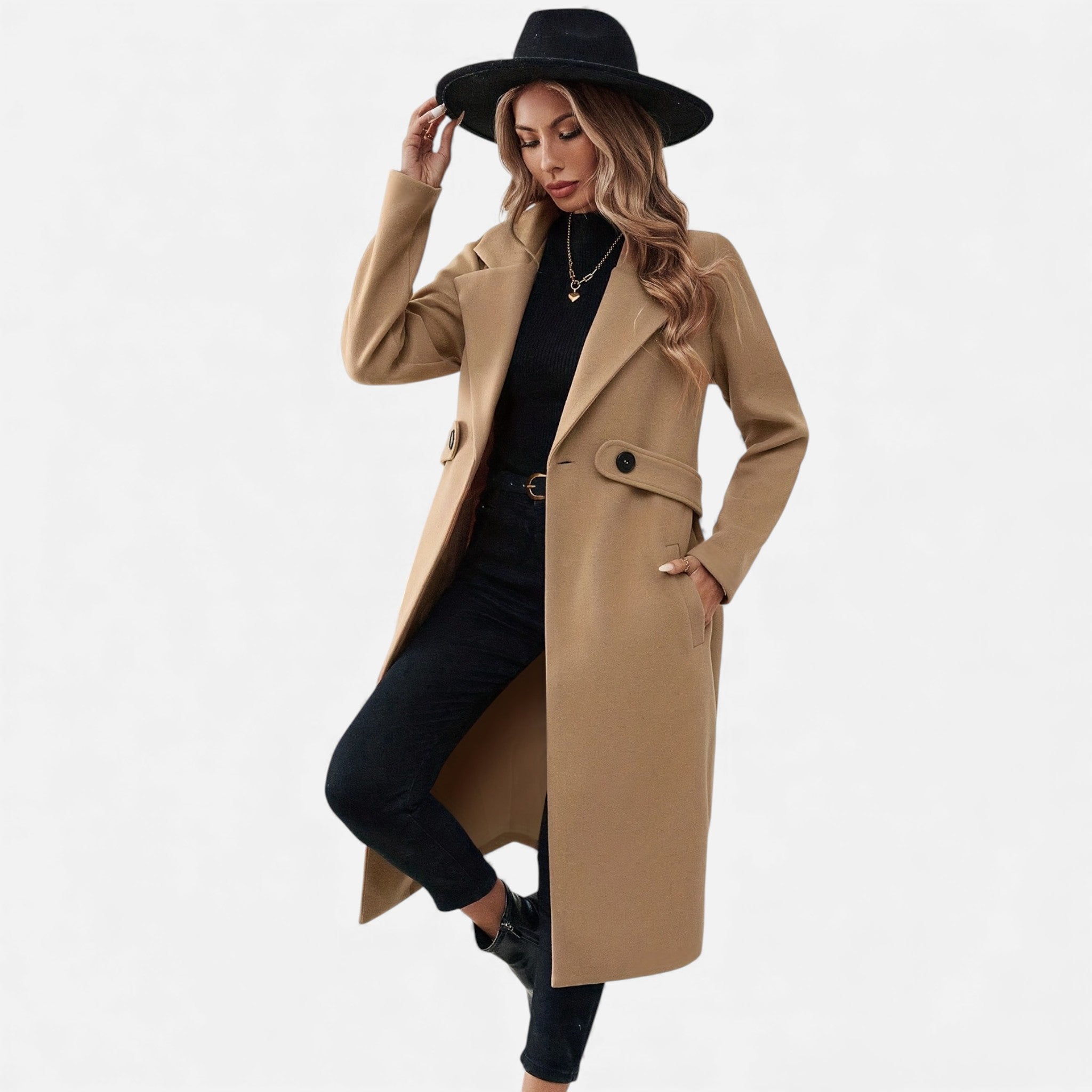 Luzeva | Women’s Heritage Tweed Coat – Elegant H-Silhouette
