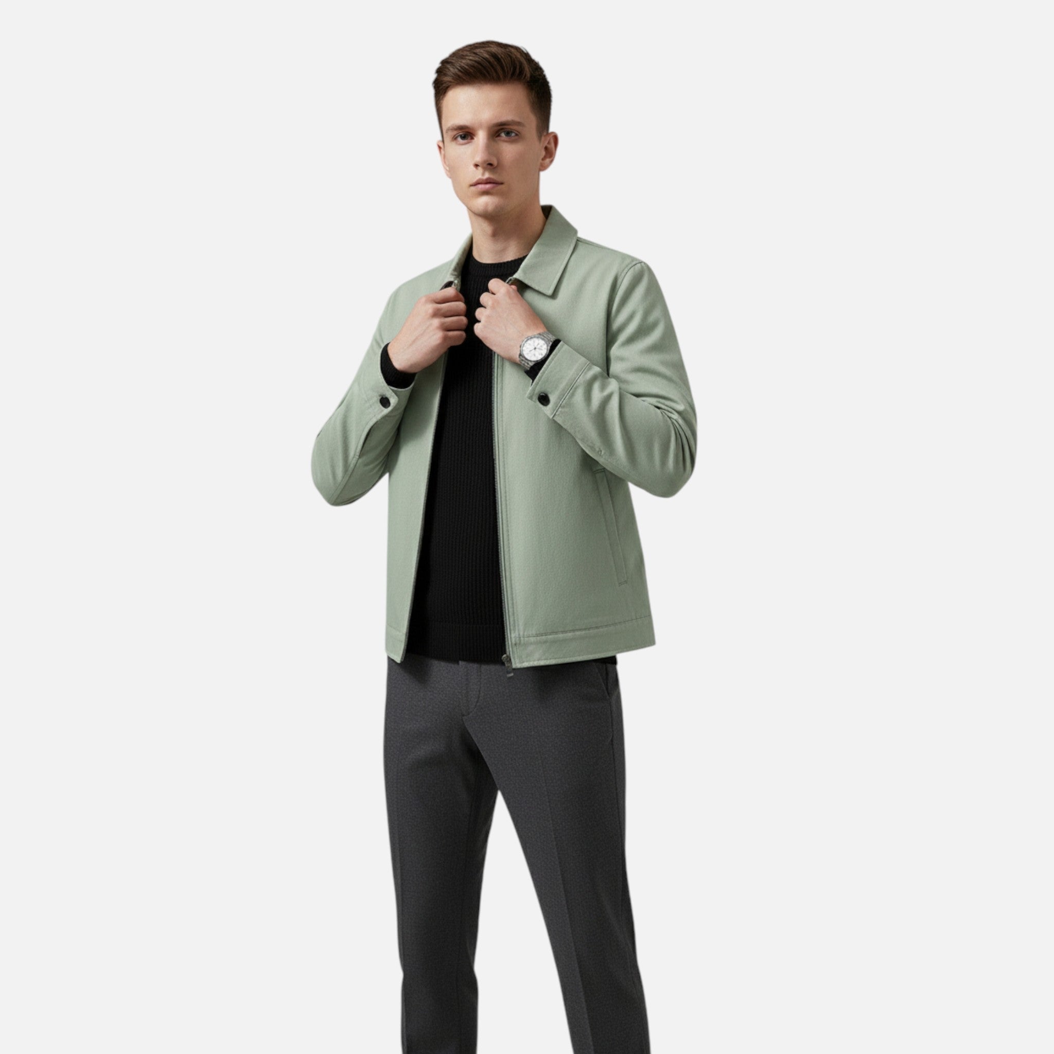 Luzeva | Men’s Heritage Twill Jacket – Refined Everyday Elegance