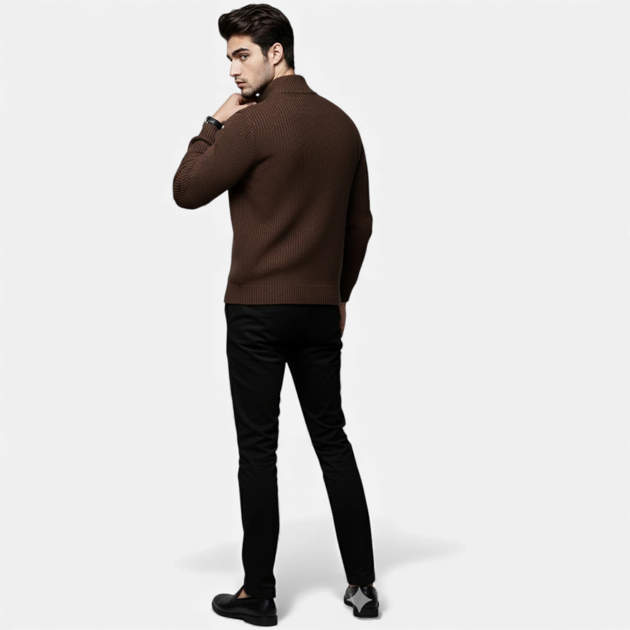 Luzeva | Men’s Heritage Chunky Knit Cardigan – Timeless Autumn Layer