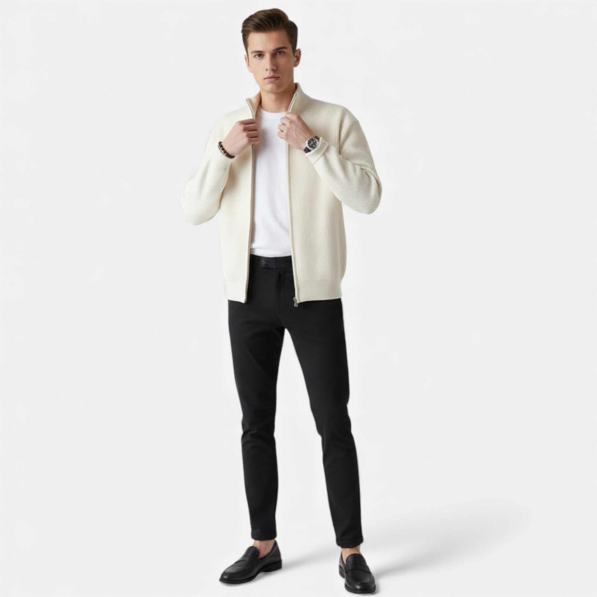 Luzeva | Men’s Heritage Knit Sweater Coat