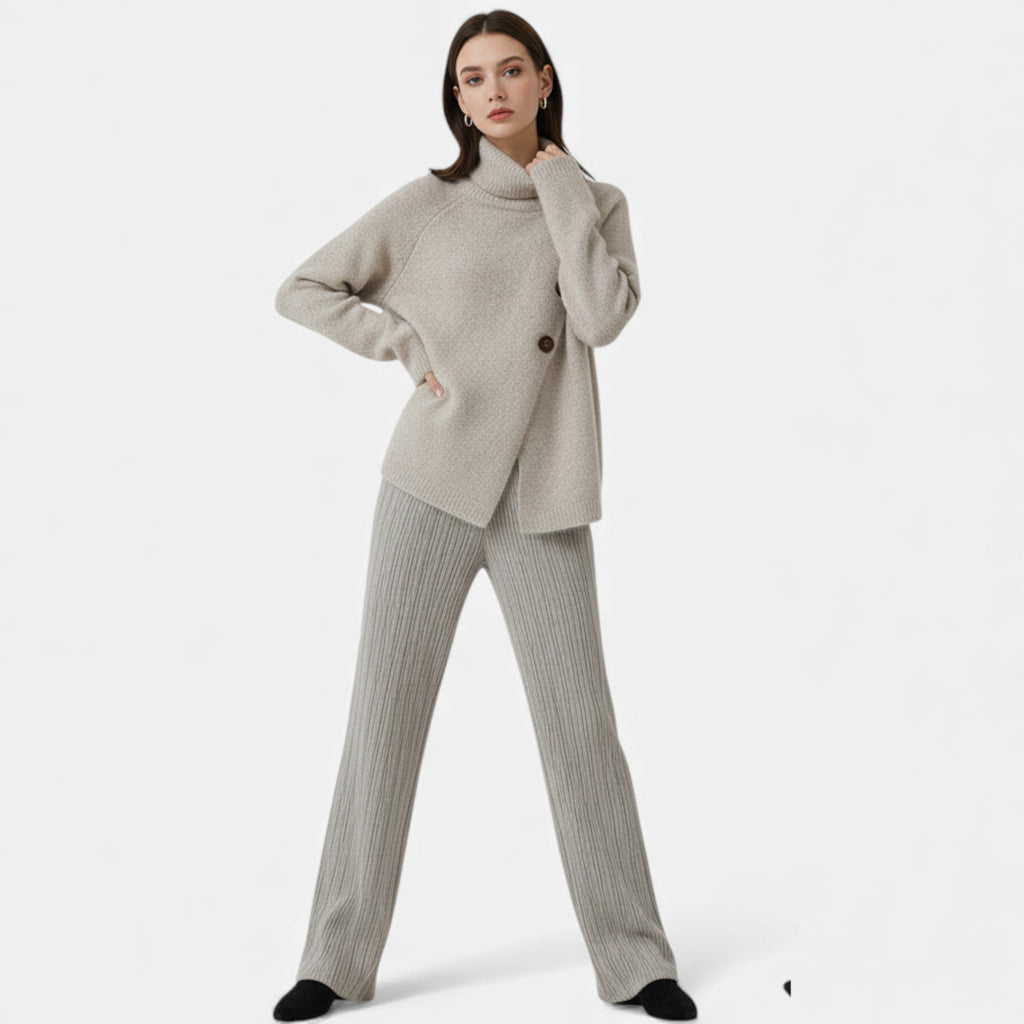 Luzeva | Women’s Elegant High Neck Sweater – Timeless Comfort
