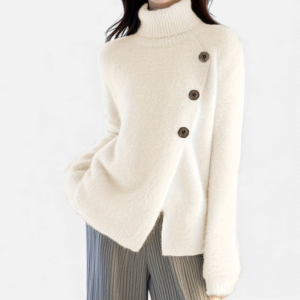 Luzeva | Women’s Elegant High Neck Sweater – Timeless Comfort