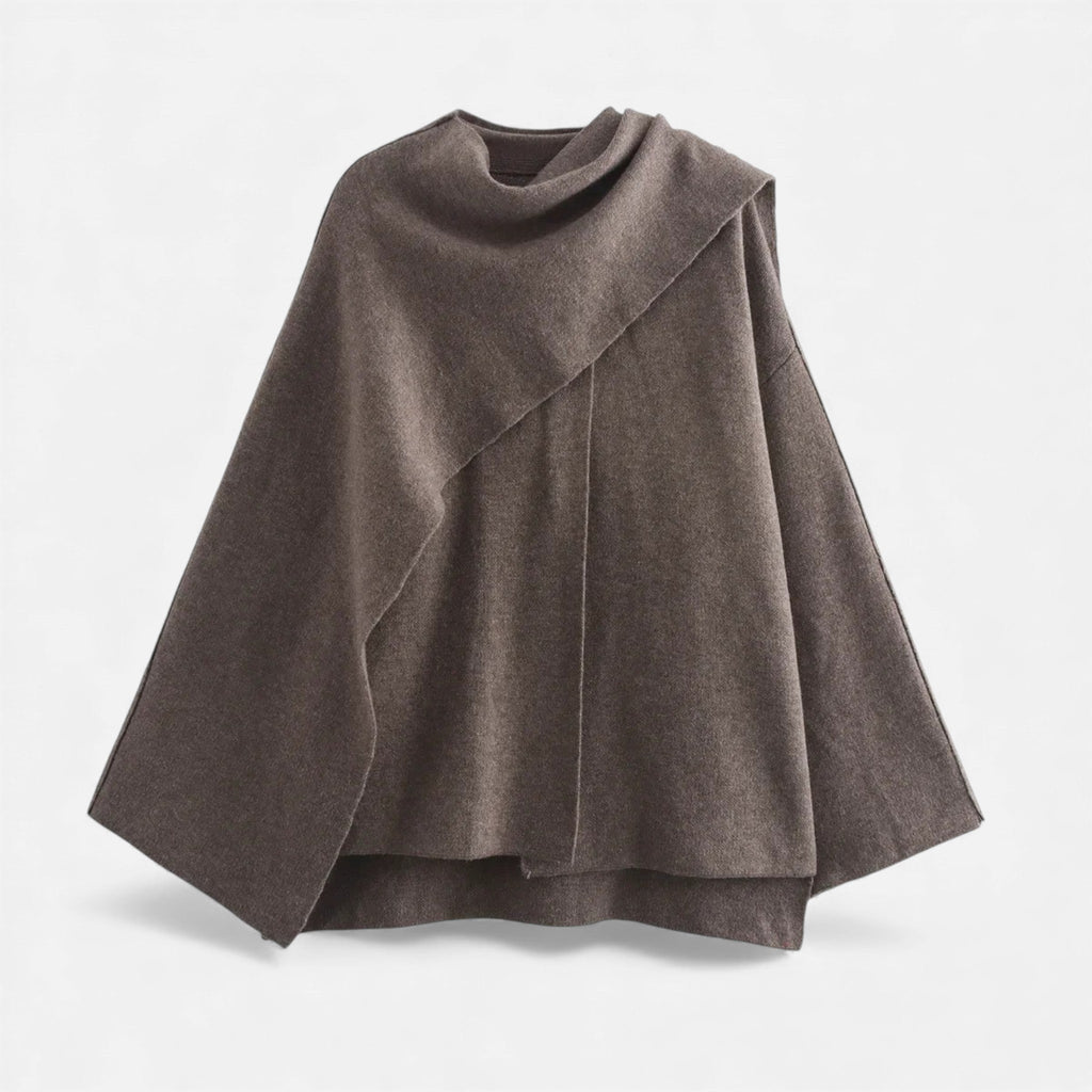 Luzeva | Women’s Chic Split Scarf Coat – Timeless Comfort