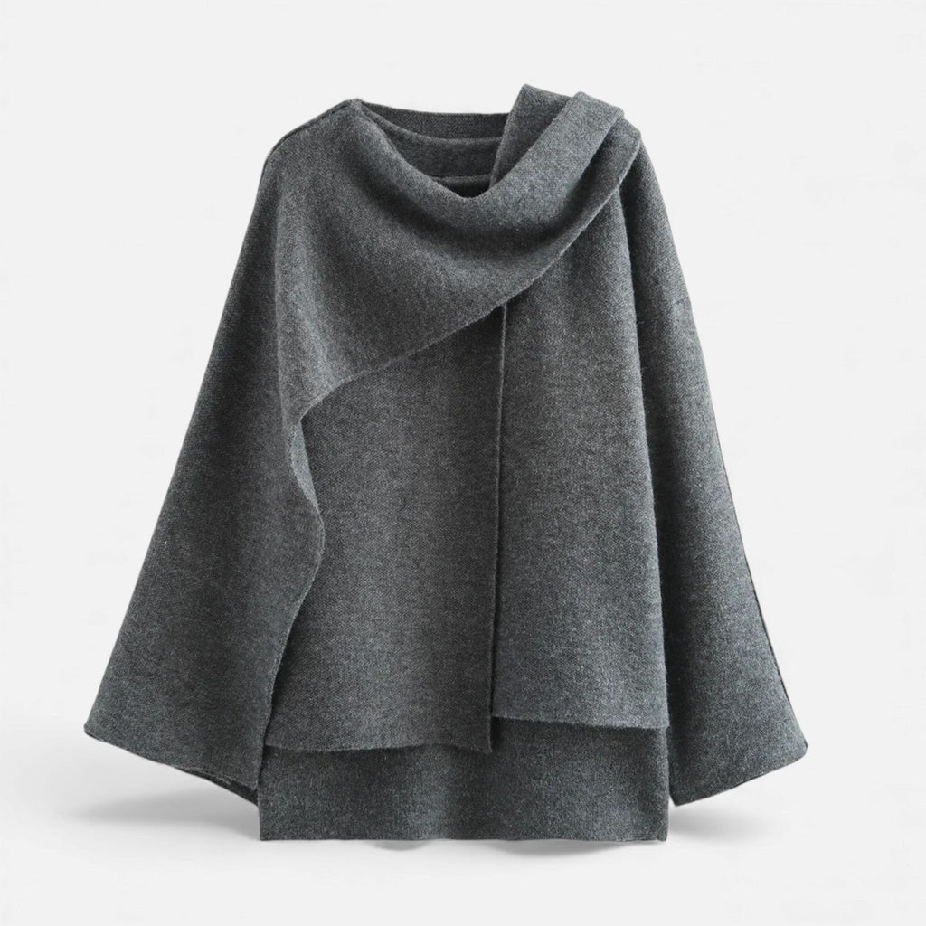 Luzeva | Women’s Chic Split Scarf Coat – Timeless Comfort