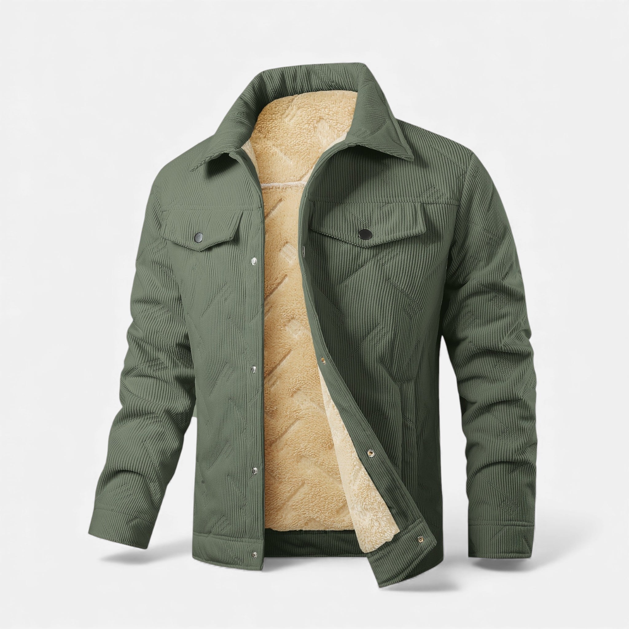 Luzeva | Men’s Heritage Fleece Coat – Winter Classic Elegance