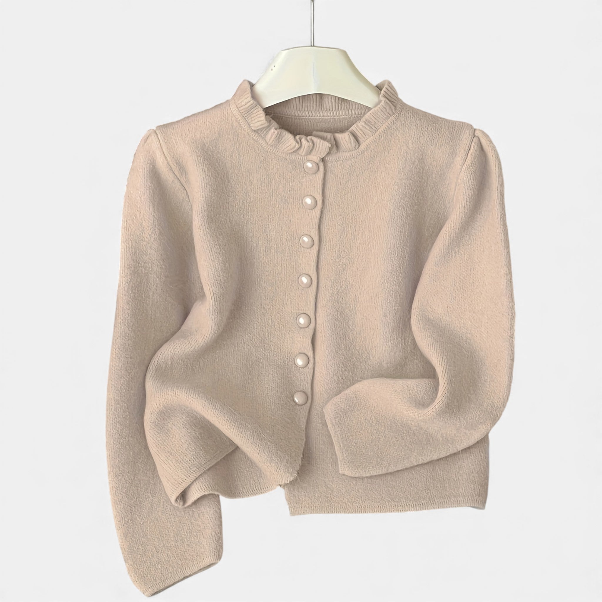 Luzeva | Women’s French-Inspired Ruffle Knit Cardigan